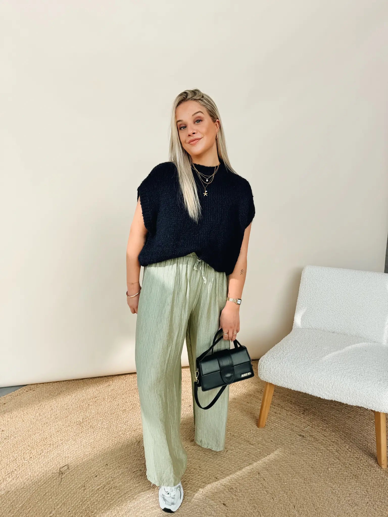 Leonore Pantalon Saliegroen