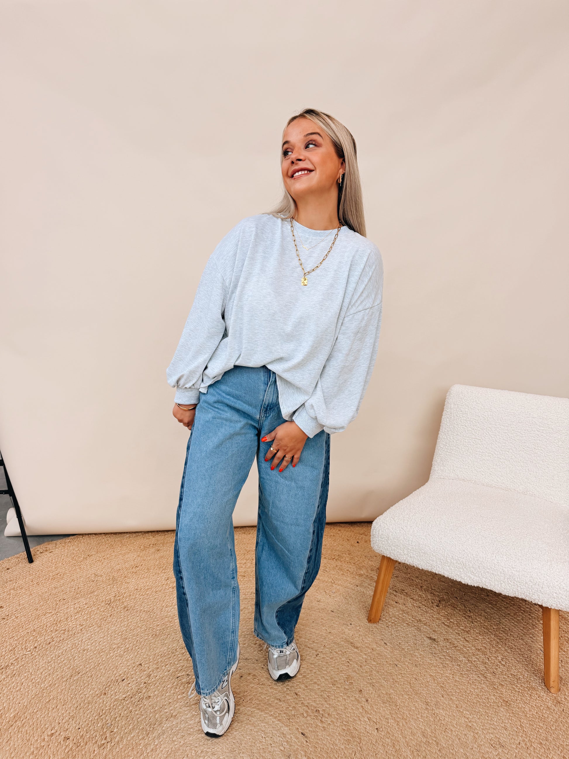 Claudine Top Lichtgrijs