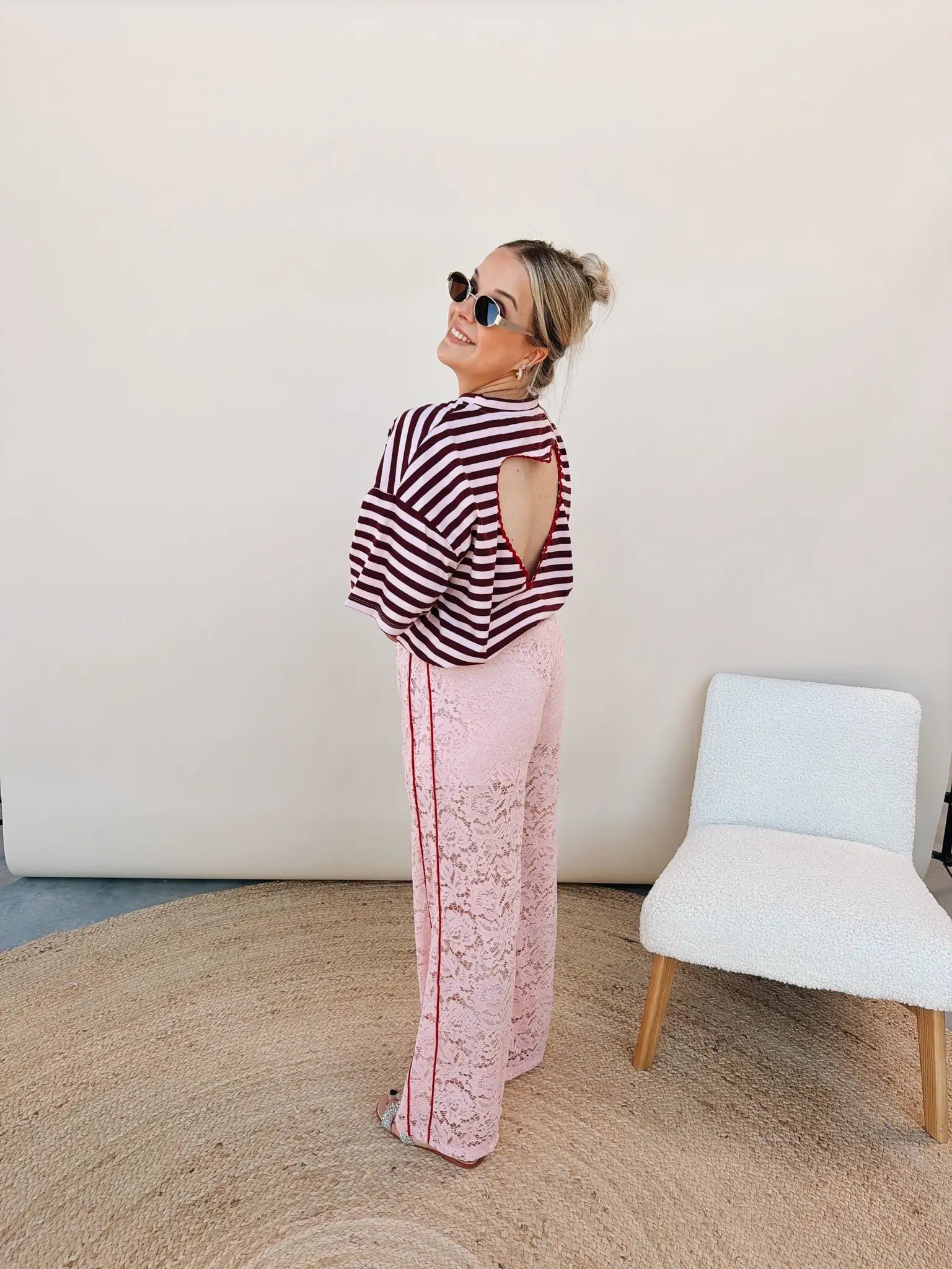 Holly Striped Shirt Bordeaux