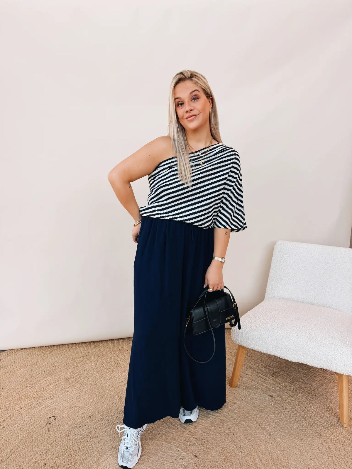 Lilly Top Marineblauw/Ecru