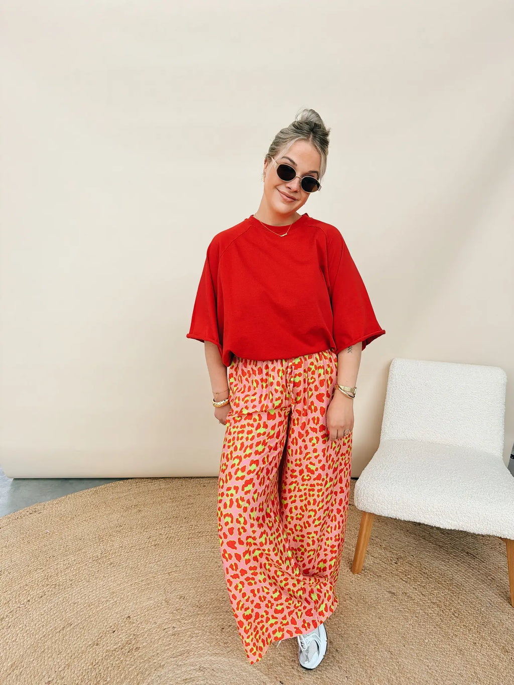 Bea Oversized Shirt Rood