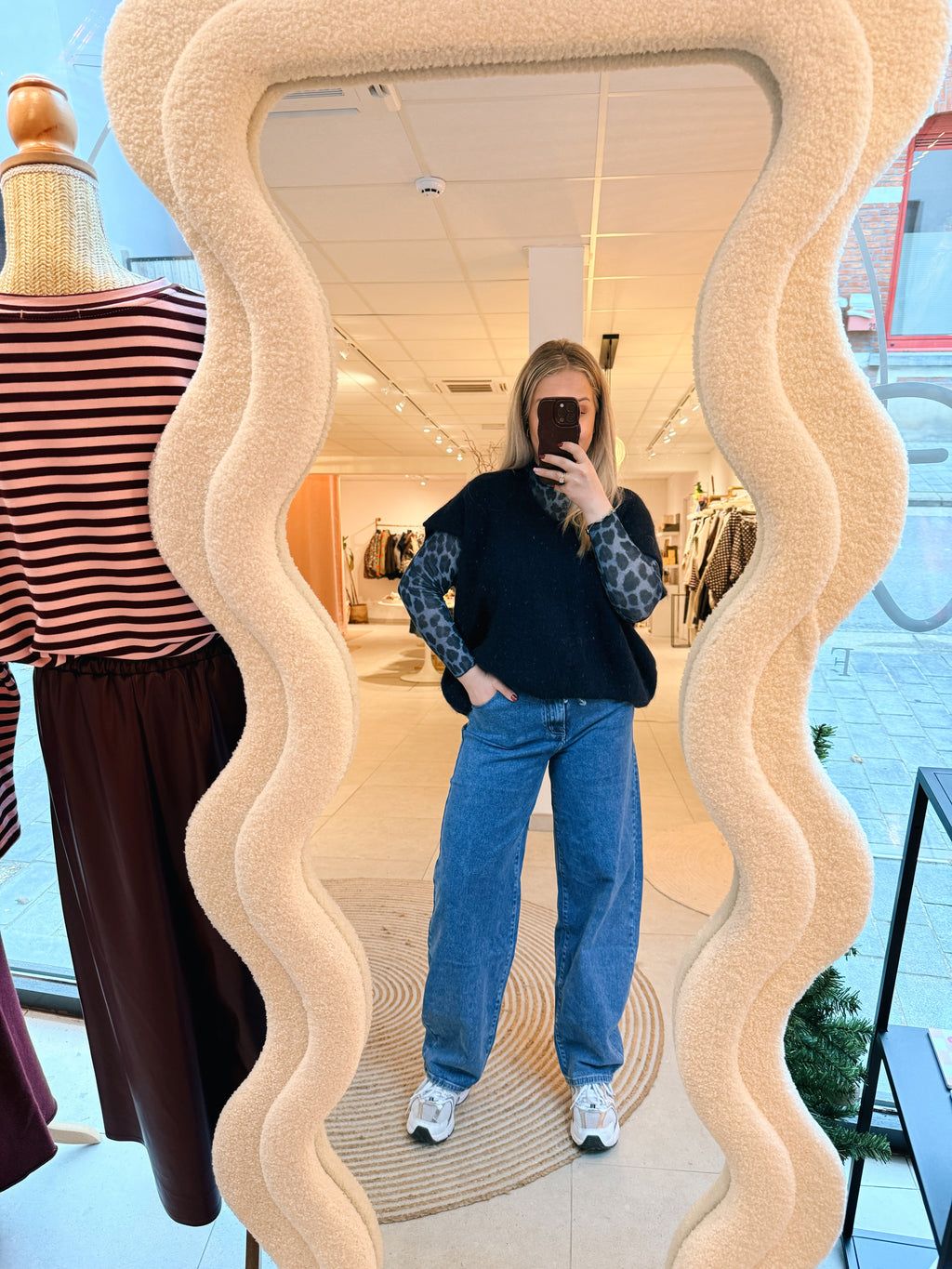 Margaux Top Leopard Blauw