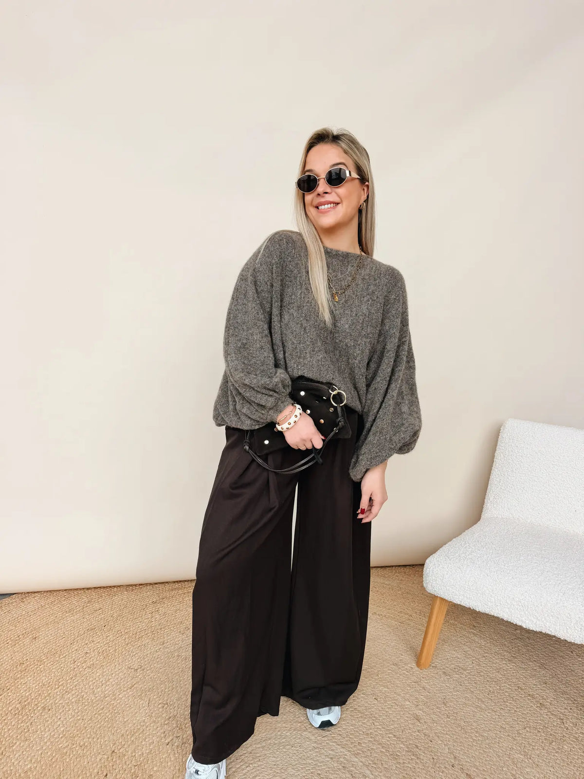 Hélène Knit Bruingrijs