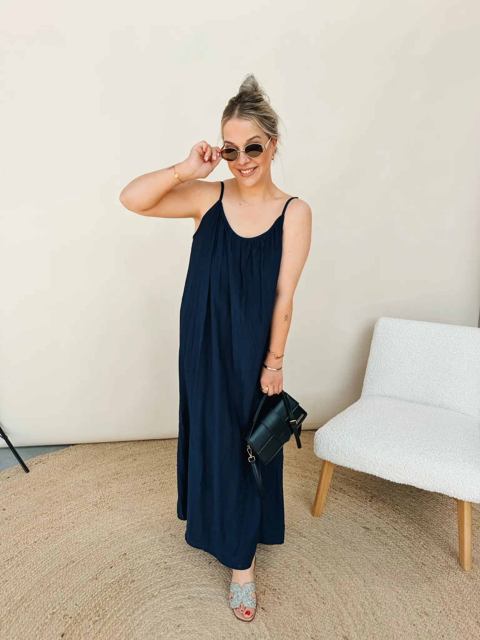Vittoria Jurk Marineblauw