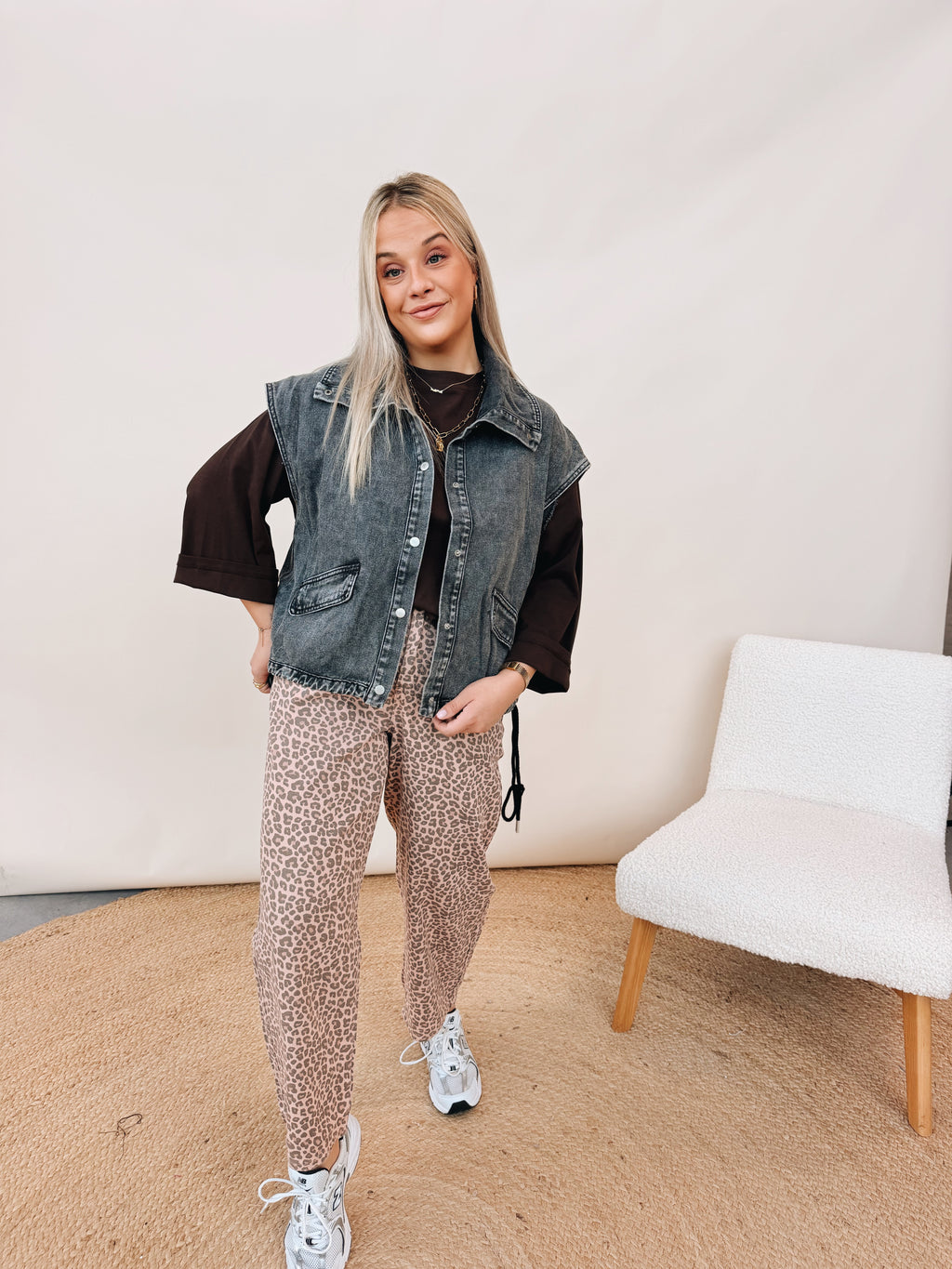 Lucie Jeans Jacket Grijs/Zwart
