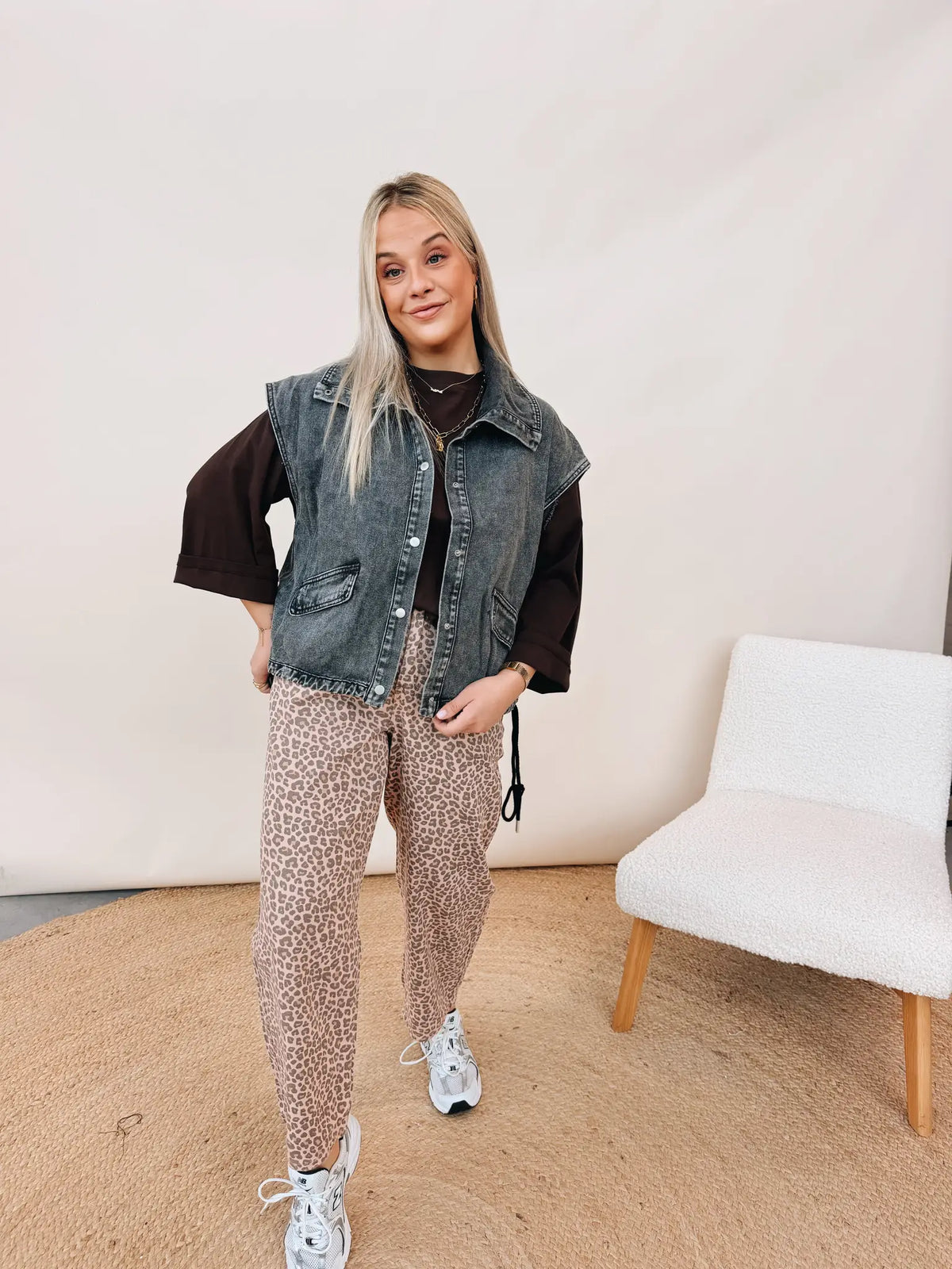 Lucie Jeans Jacket Grijs/Zwart