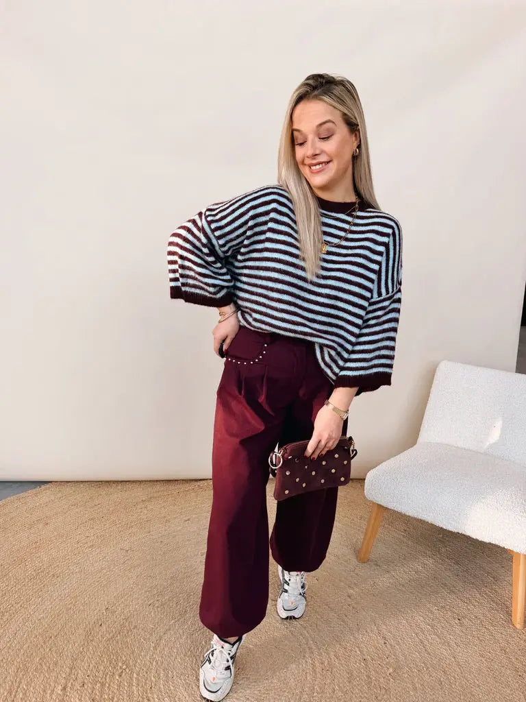 Stephie Burgundy Pants