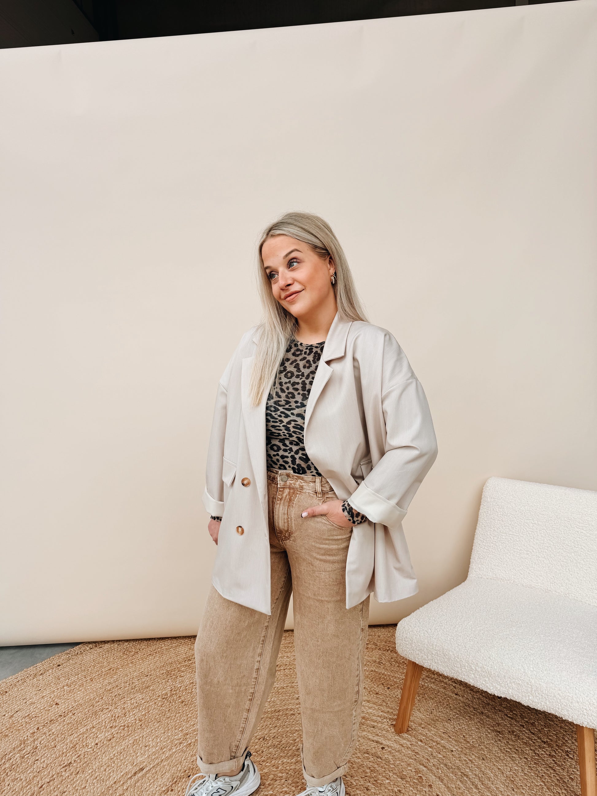 Janneke Balloon Jeans Taupe