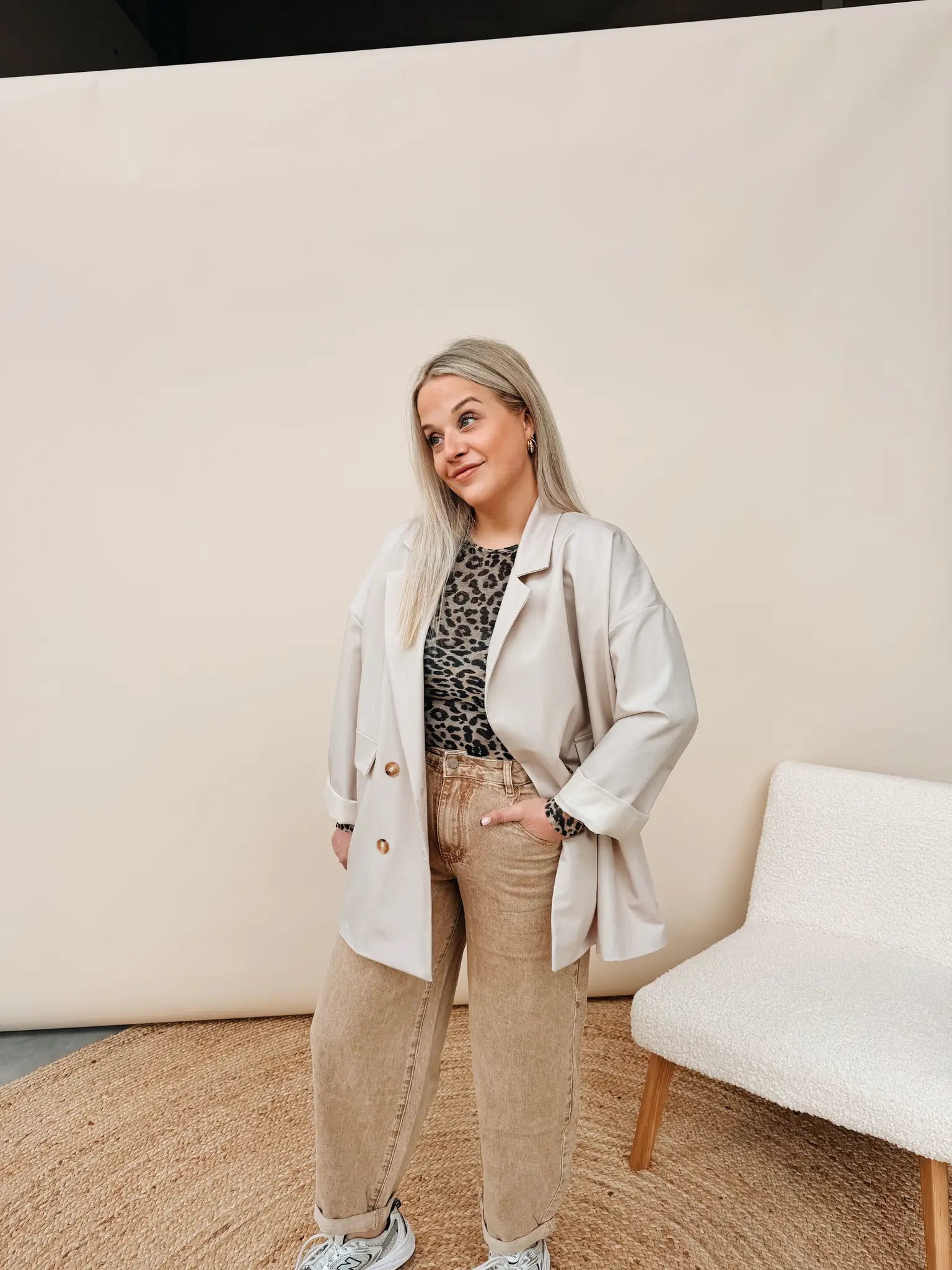 Janneke Balloon Jeans Taupe