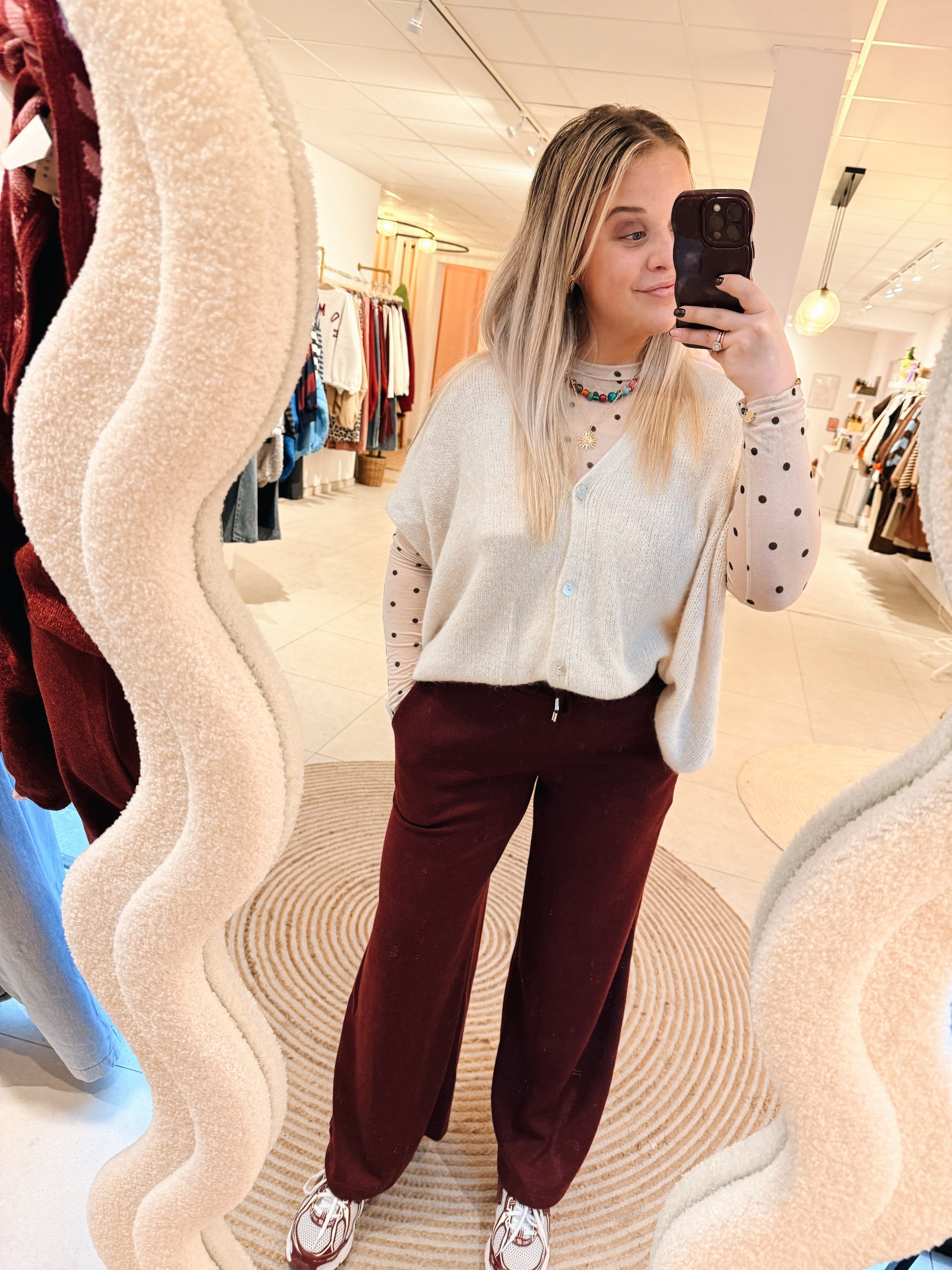 Nadine Pantalon Bordeaux