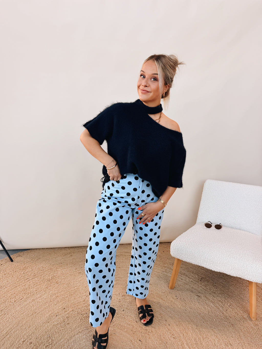 Rosanna Dot Jeans Blauw