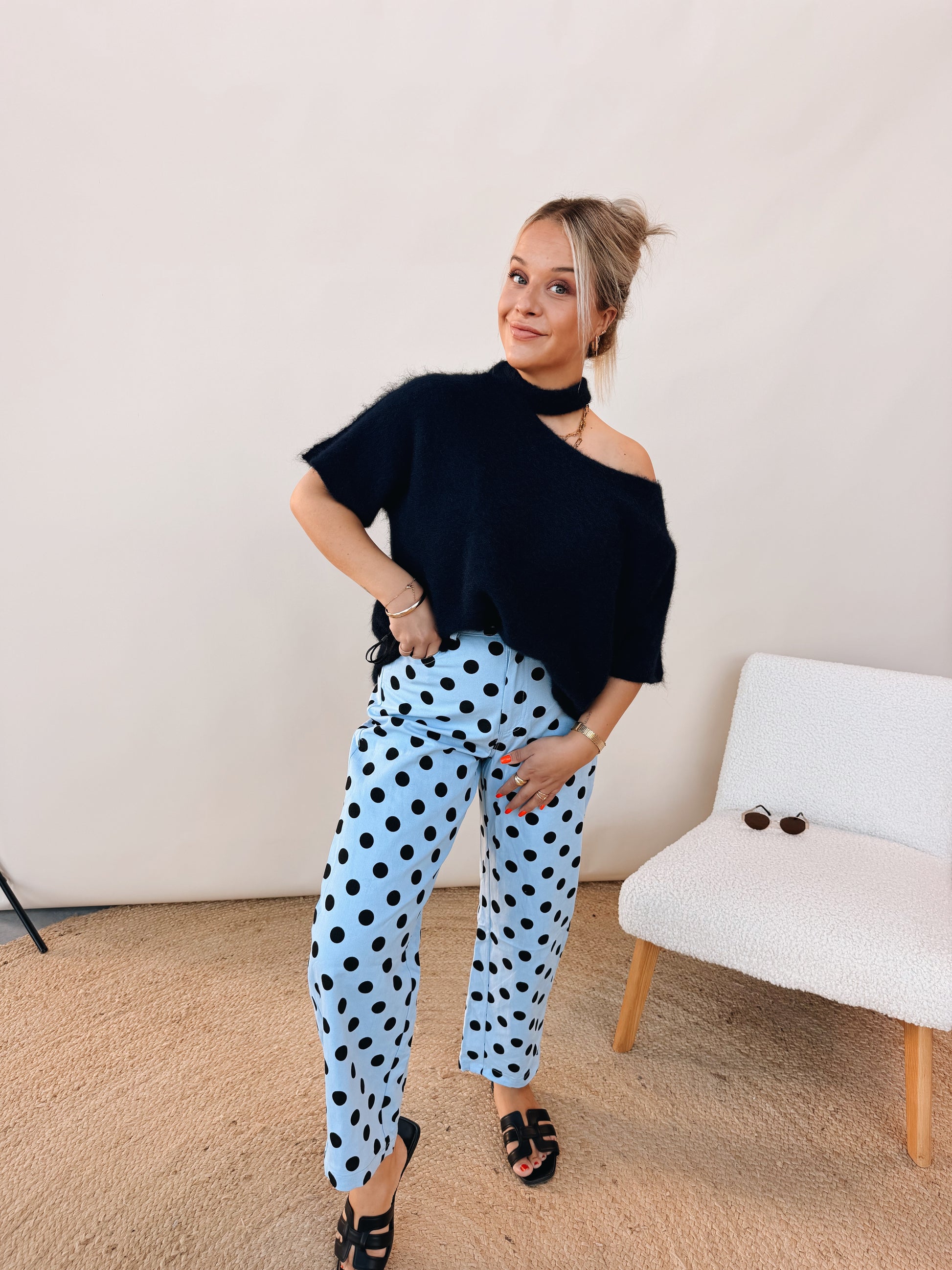 Rosanna Dot Jeans Blauw