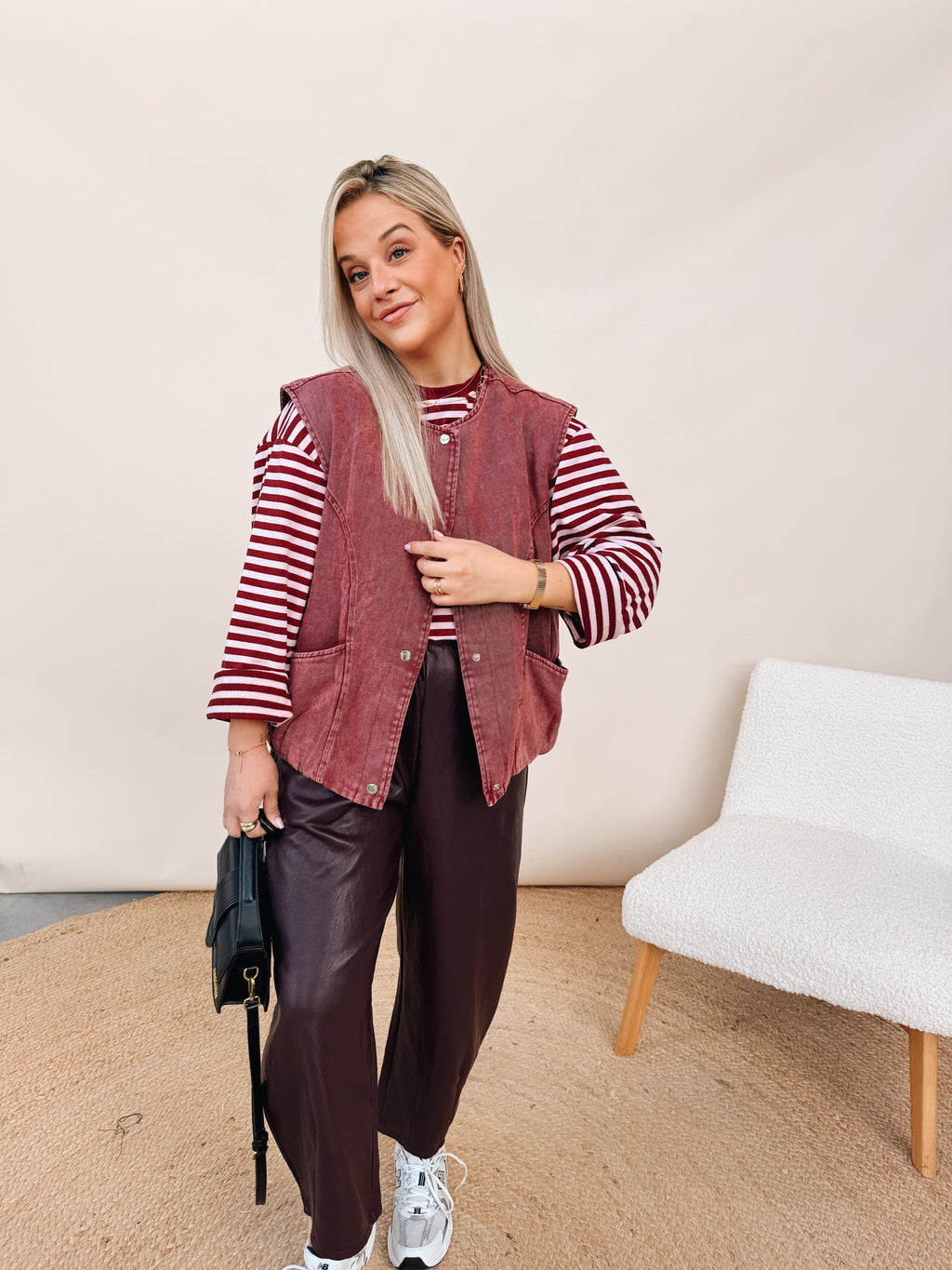 Romane Jeans Jacket Bordeaux