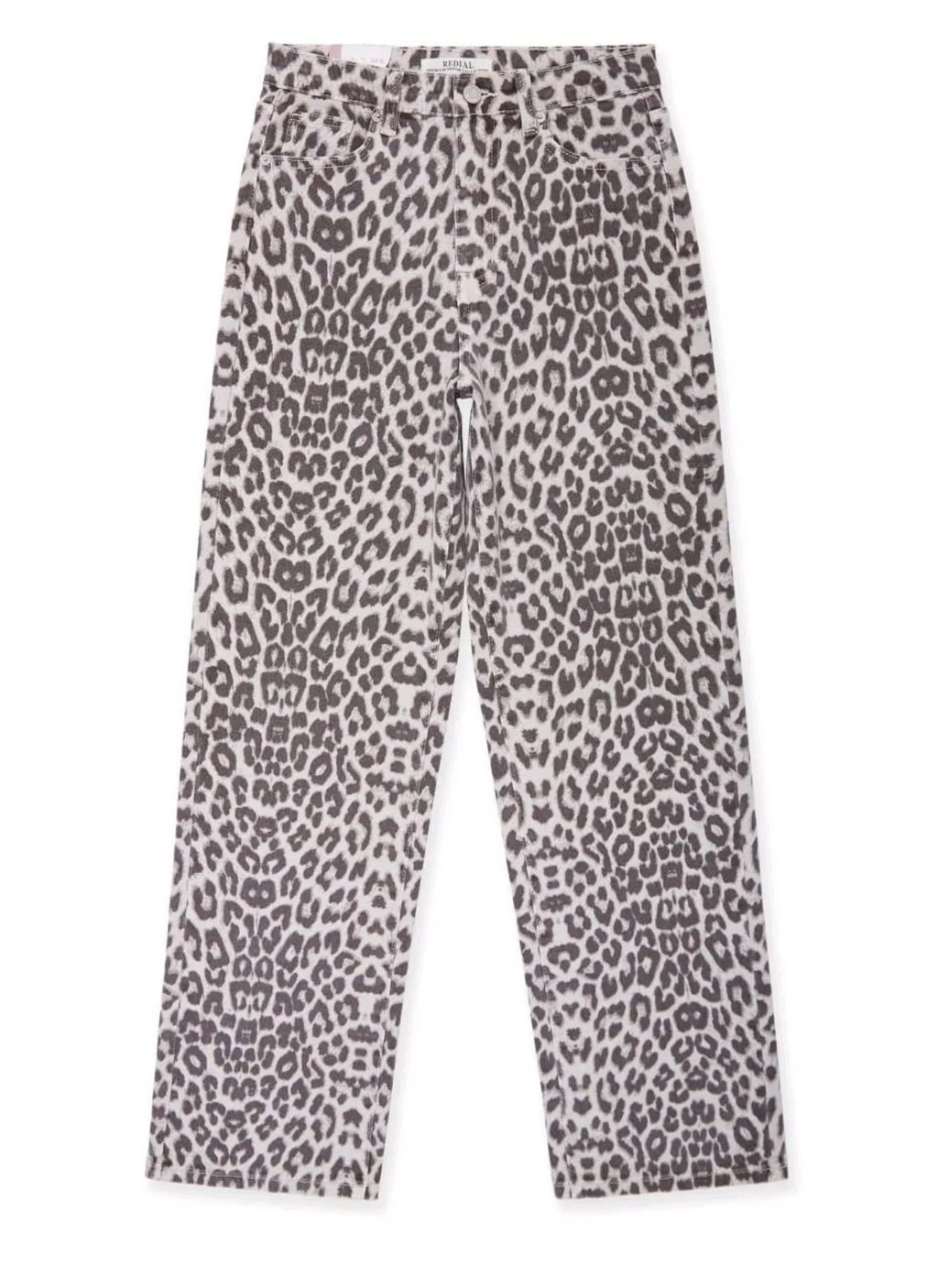 Lynn Leopard Jeans Straight Leg