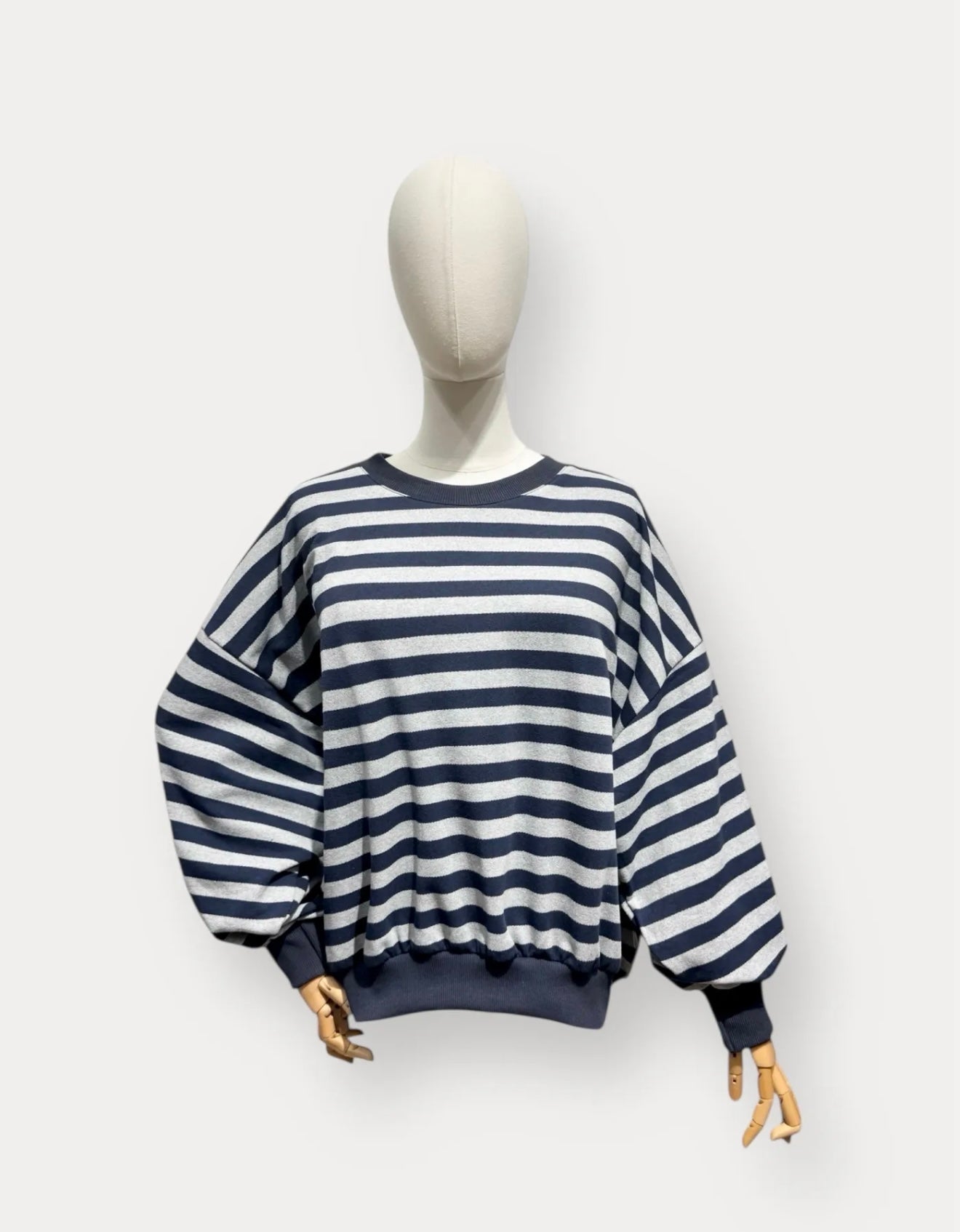 Mila Top Marineblauw/Grijs