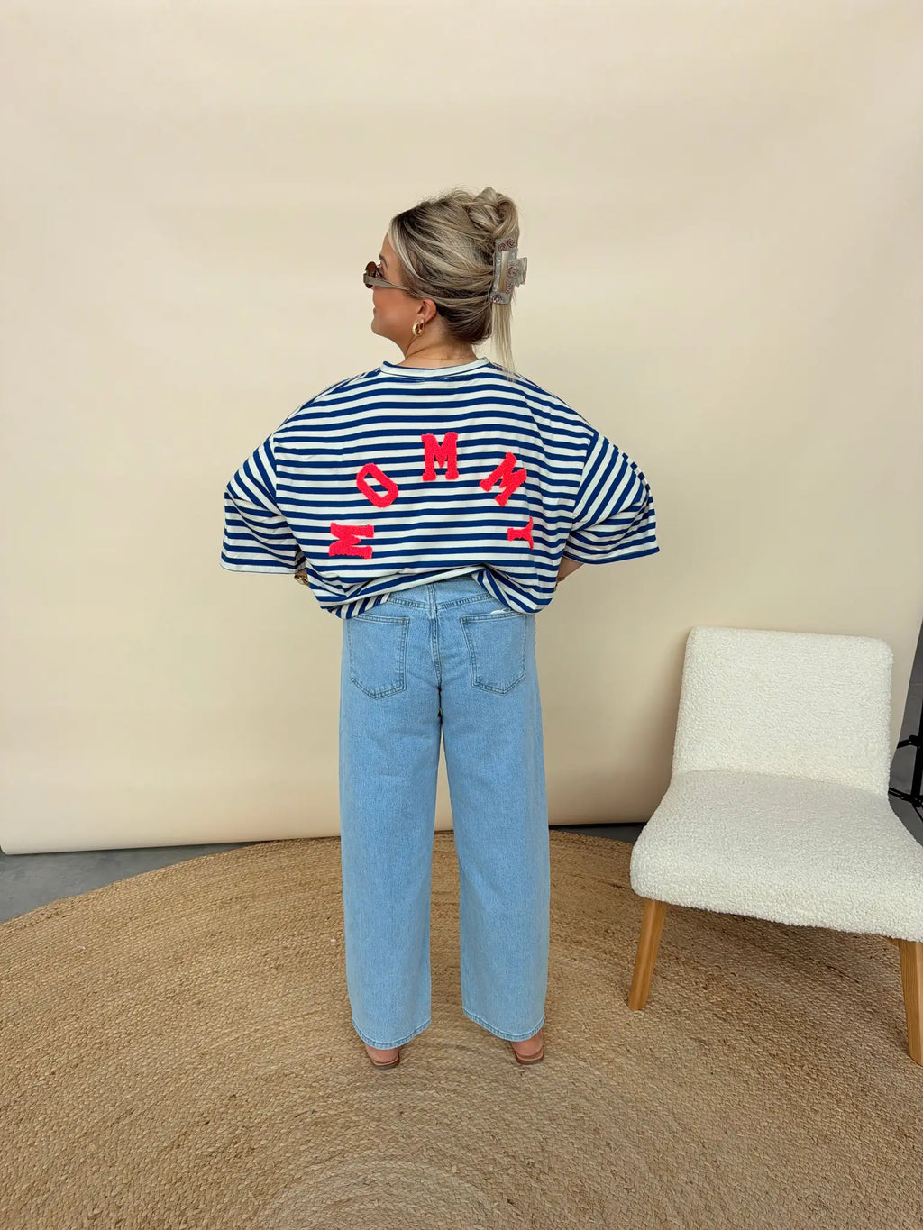 Shirt Mommy Kobaltblauw