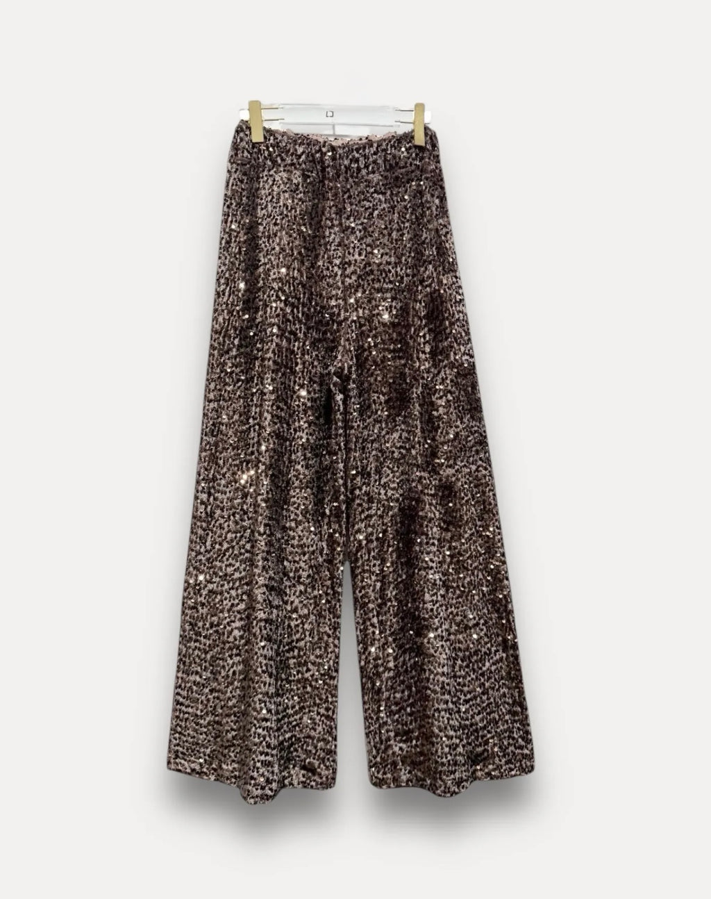 Dina Paillettes Pantalon Choco
