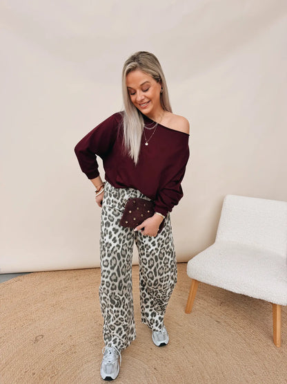 Femke Leopard Jeans
