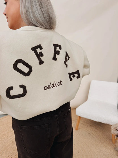 Coffee Addict Sweater Beige
