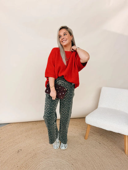 Annabelle Straight Jeans Leopard
