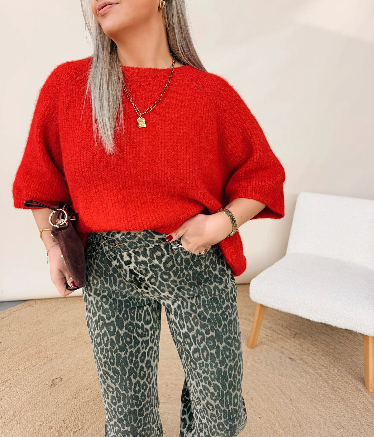 Annabelle Straight Jeans Leopard