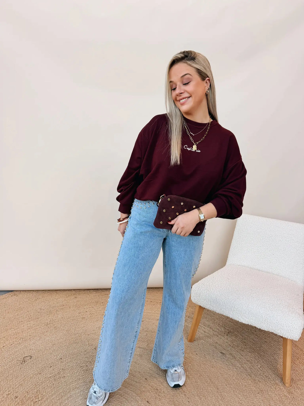 Sweatshirt C'Est La Vie Bordeaux
