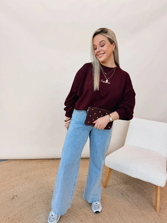 Sweatshirt C'Est La Vie Bordeaux
