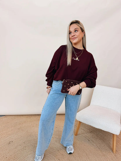Sweatshirt C'Est La Vie Bordeaux