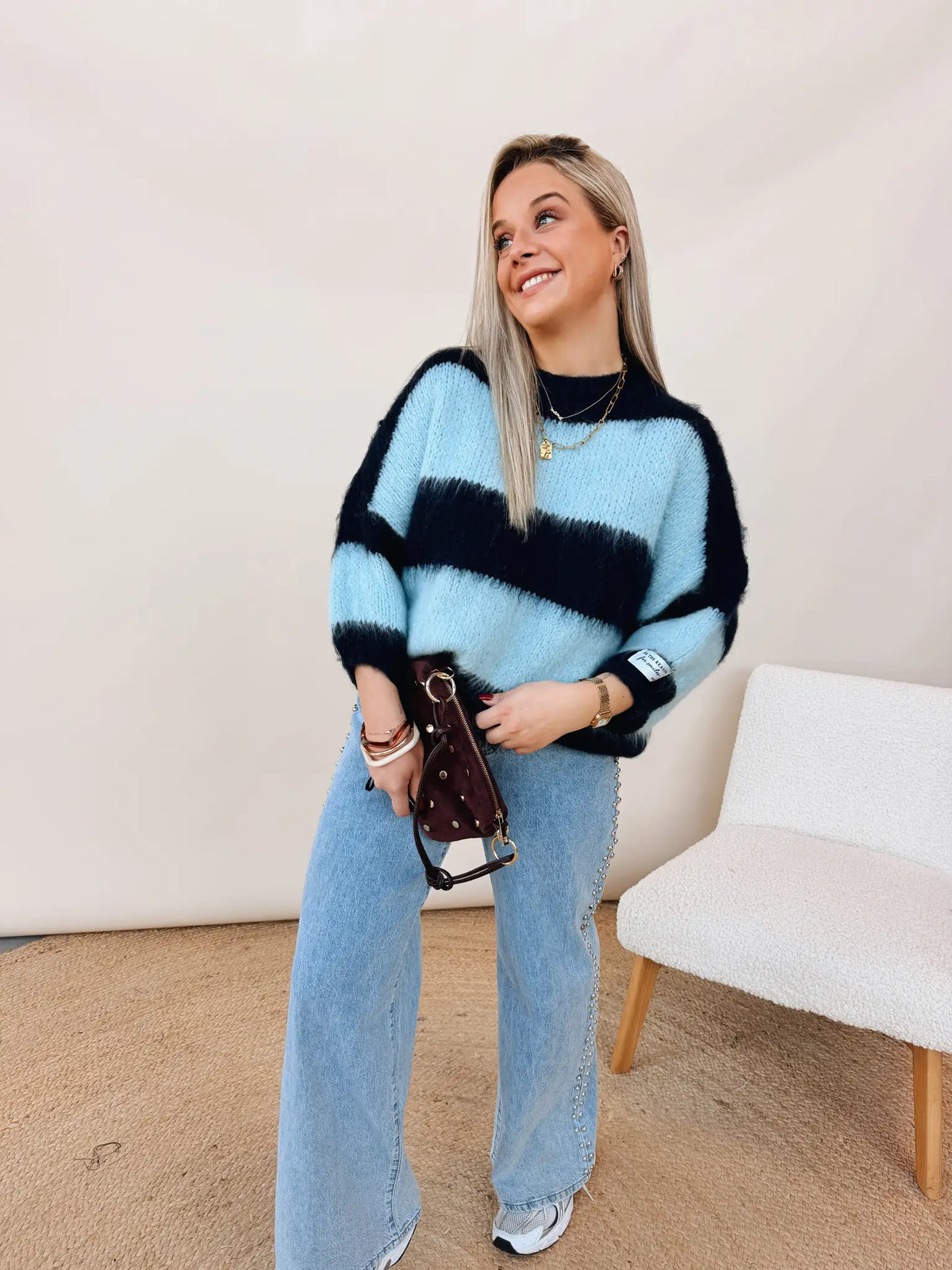 Kiki Knit Navy/Babyblauw