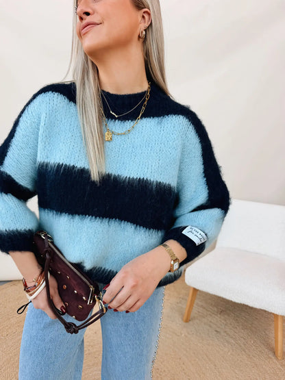 Kiki Knit Navy/Babyblauw