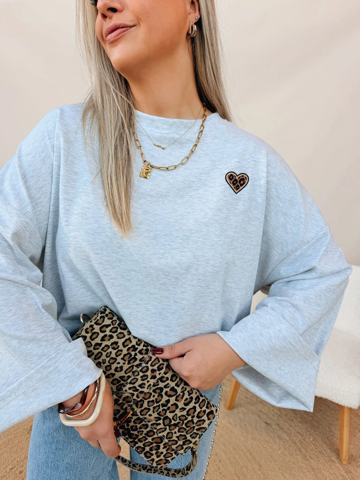 Leona Shirt Lichtgrijs