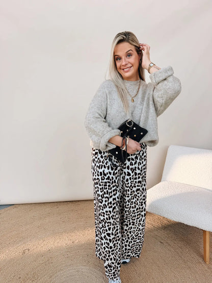 Sezanne Leopard Pantalon Choco