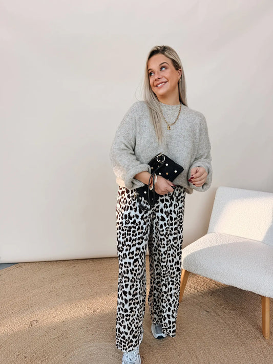 Sezanne Leopard Pantalon Choco