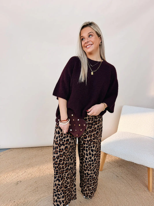Sezanne Leopard Pantalon Camel