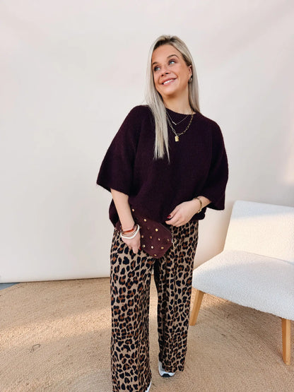 Sezanne Leopard Pantalon Camel
