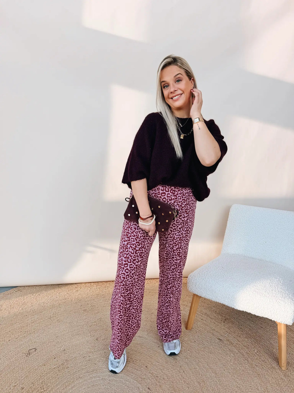 Camille Leopard Pantalon