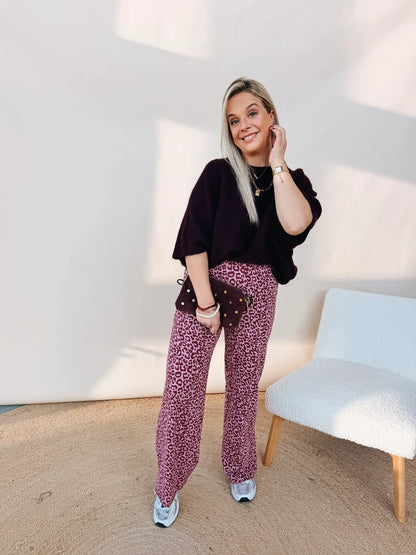 Camille Leopard Pantalon