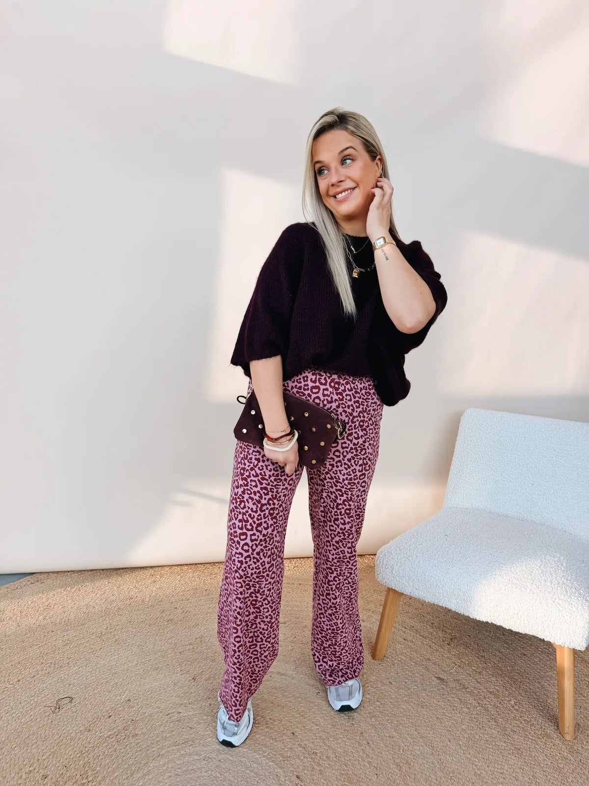 Camille Leopard Pantalon