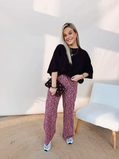 Camille Leopard Pantalon