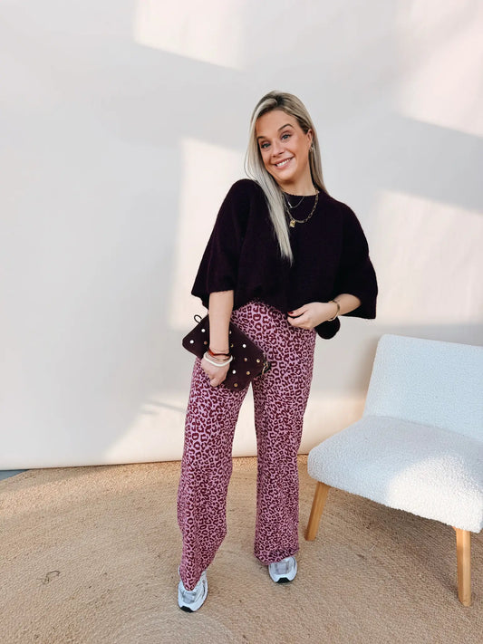 Camille Leopard Pantalon