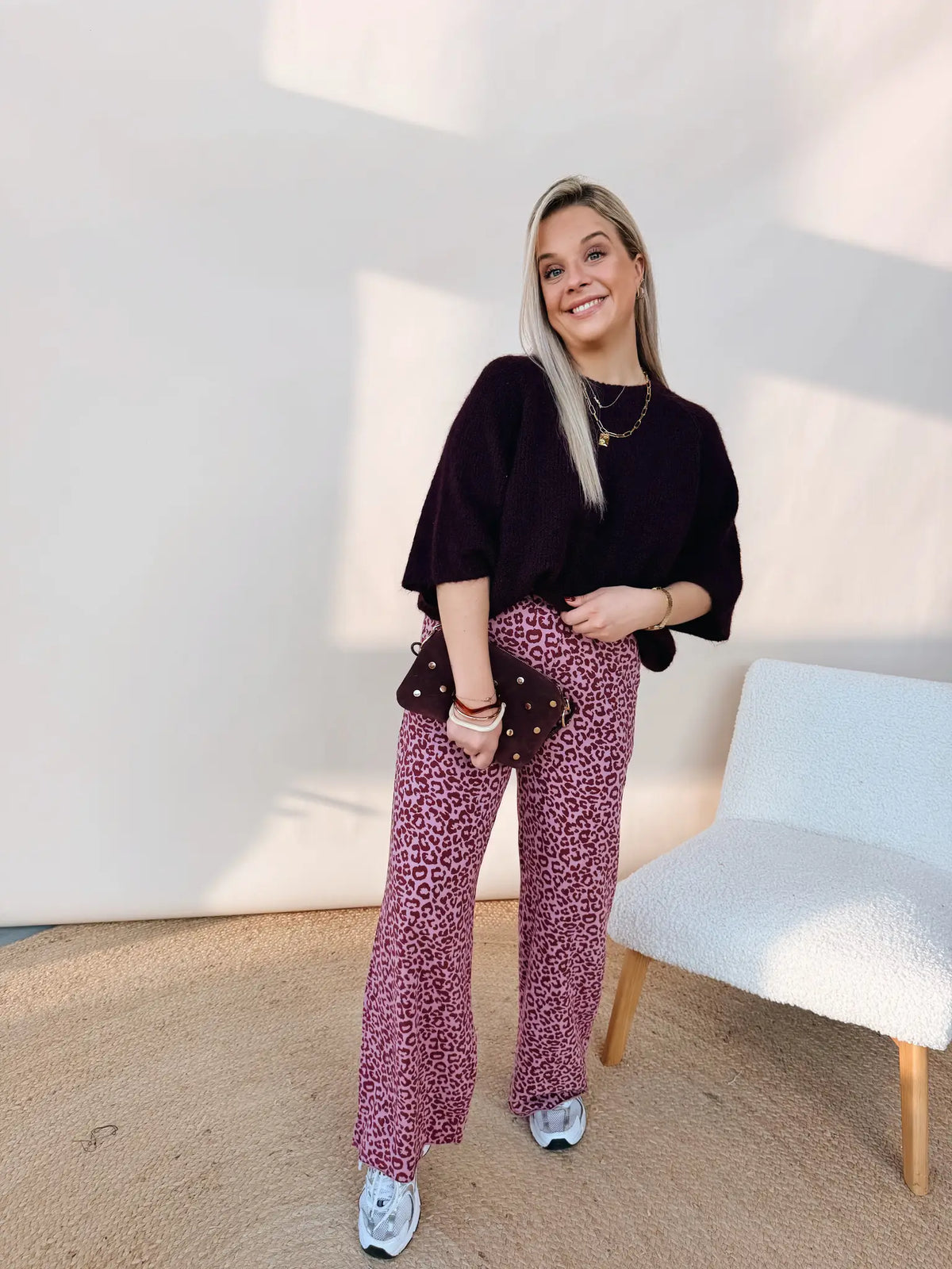 Camille Leopard Pantalon