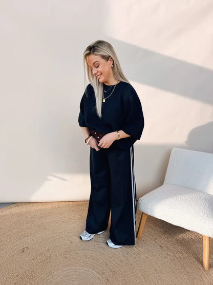 Lotte Striped Pantalon Navy