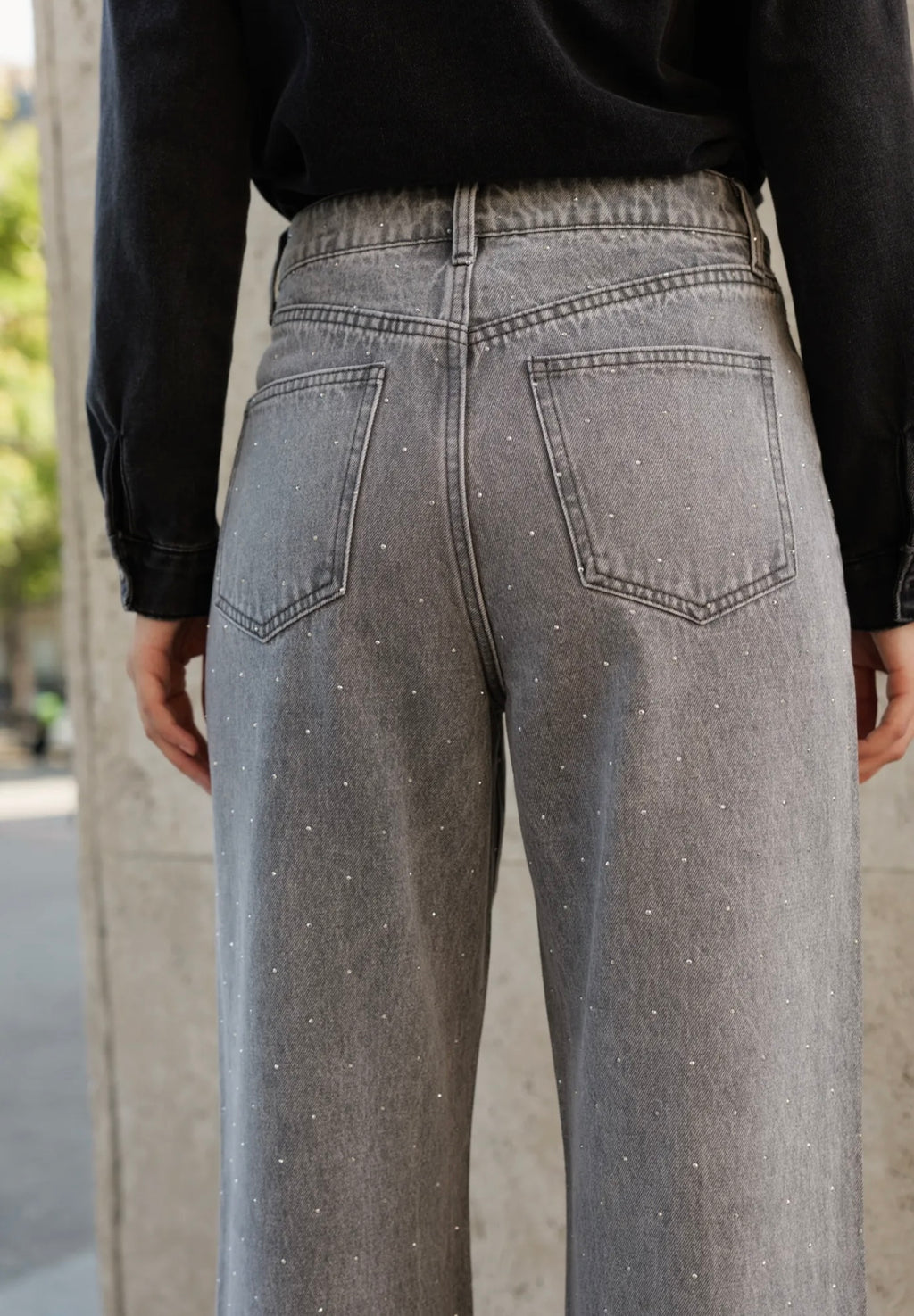 Luxoer Straight Jeans Grey