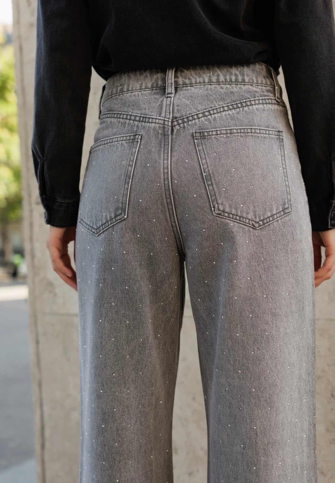 Luxoer Straight Jeans Grey