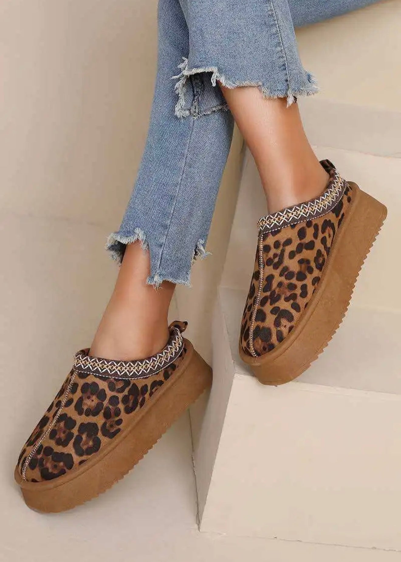 Leopard Ankle Boots