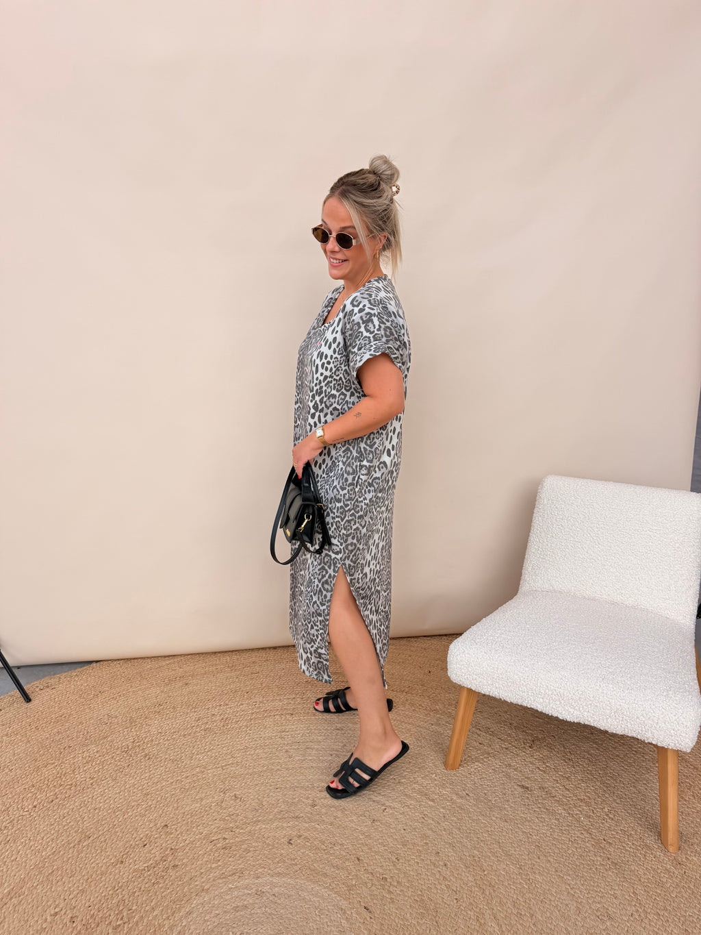 Claudine Leopard Jurk