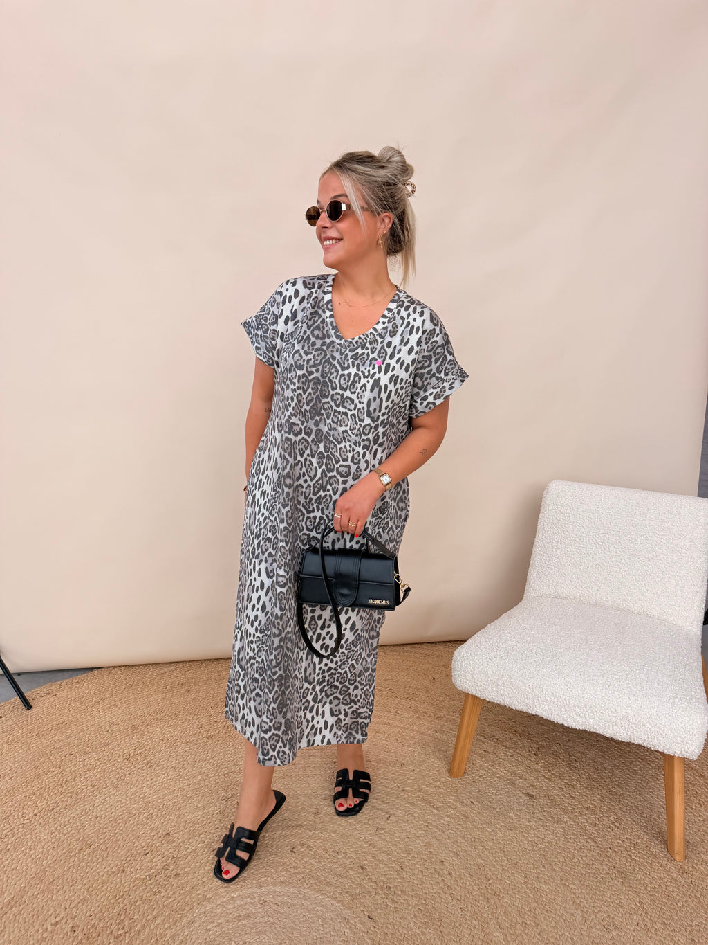 Claudine Leopard Jurk