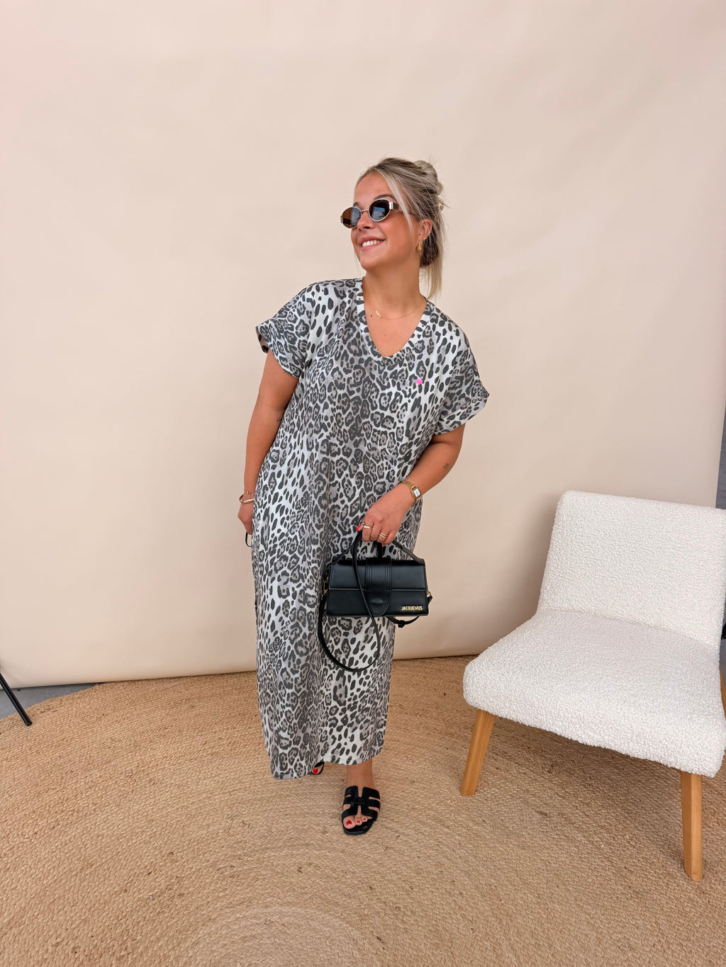 Claudine Leopard Jurk