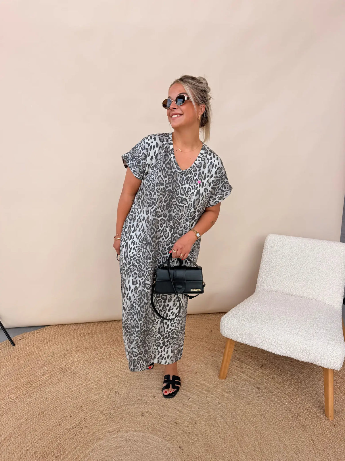 Claudine Leopard Jurk