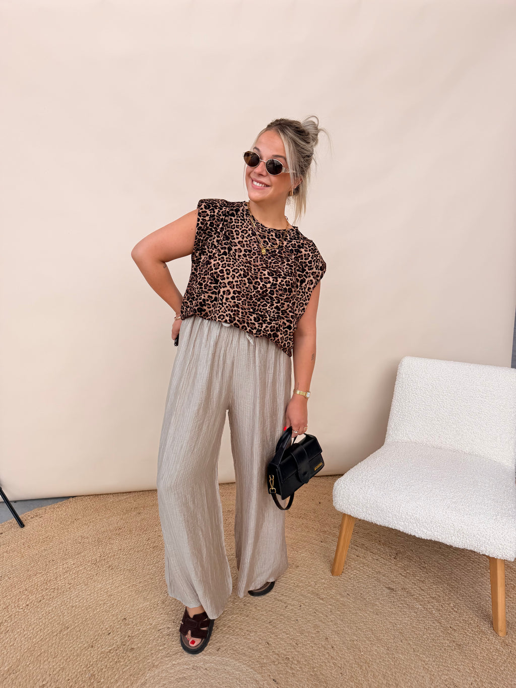 Cathy Leopard Top